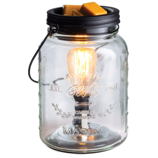 Glass Mason Jar Vintage Bulb Illumination Wax Melt Warmer