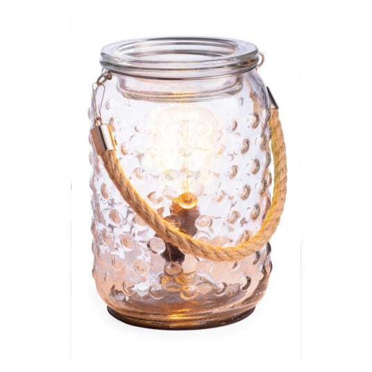 Hobnail Rope Lamp with Vintage Bulb Warmer