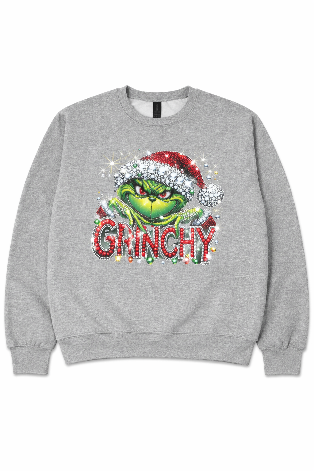 GRINCHY Grey Crewneck Sweatshirt