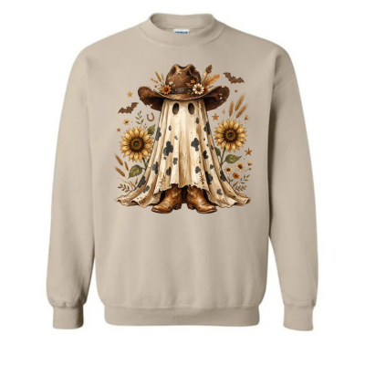 Western Fall Ghost Sand Crewneck