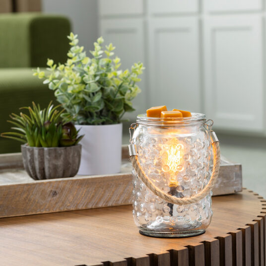 Hobnail Rope Lamp with Vintage Bulb Warmer