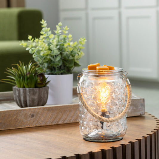 Hobnail Rope Lamp with Vintage Bulb Warmer