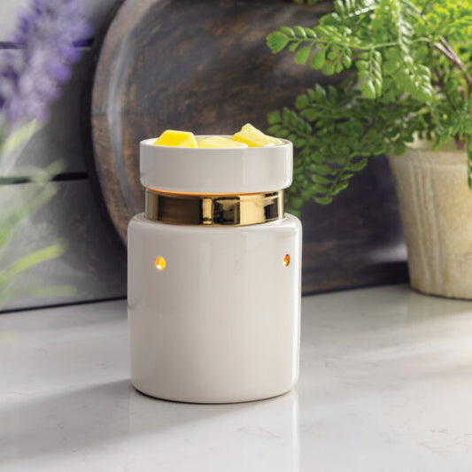 White and Gold Illumination Warmer