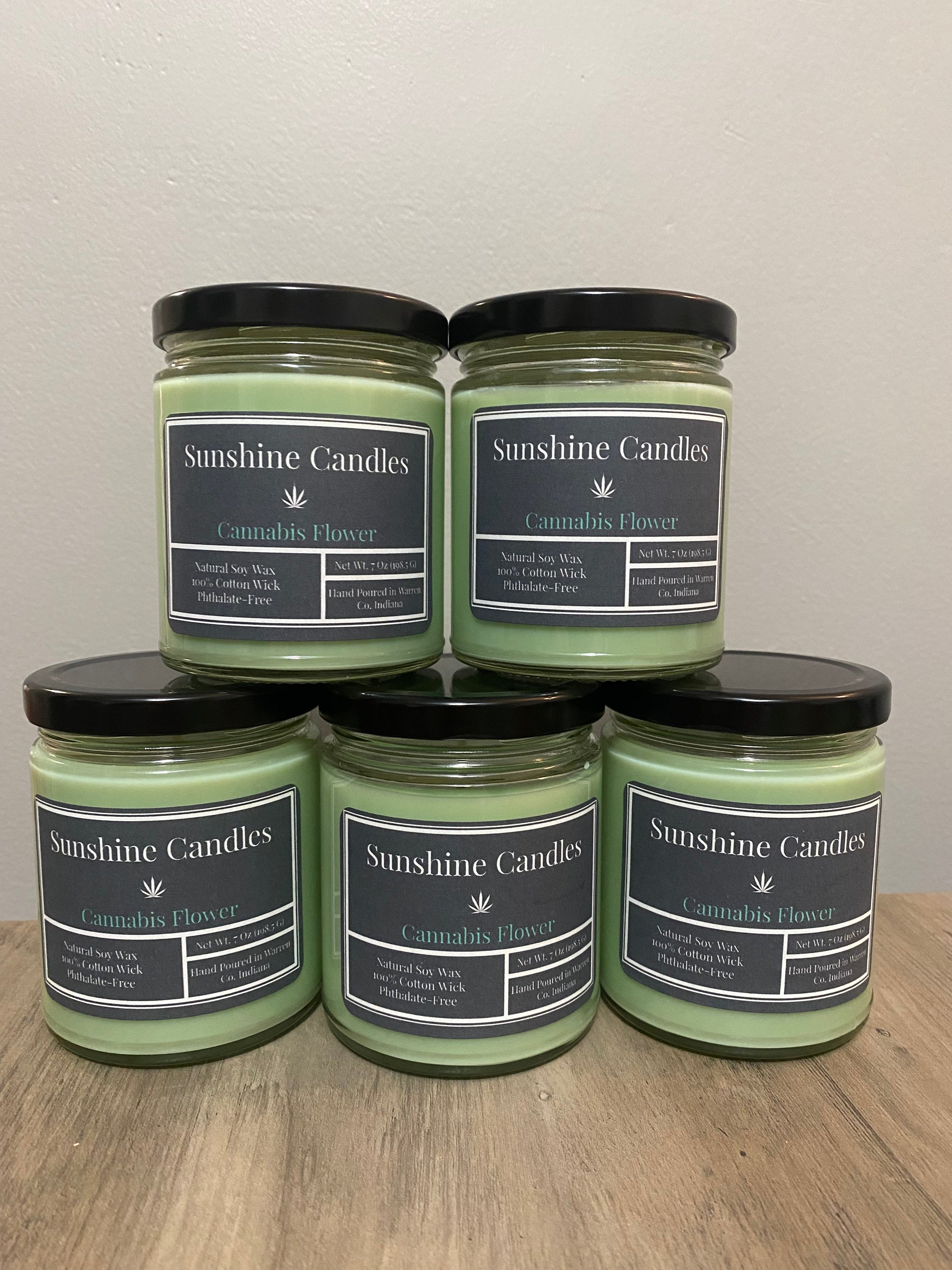 Cannabis Flower Candle 7oz - Sunshine Candles & More