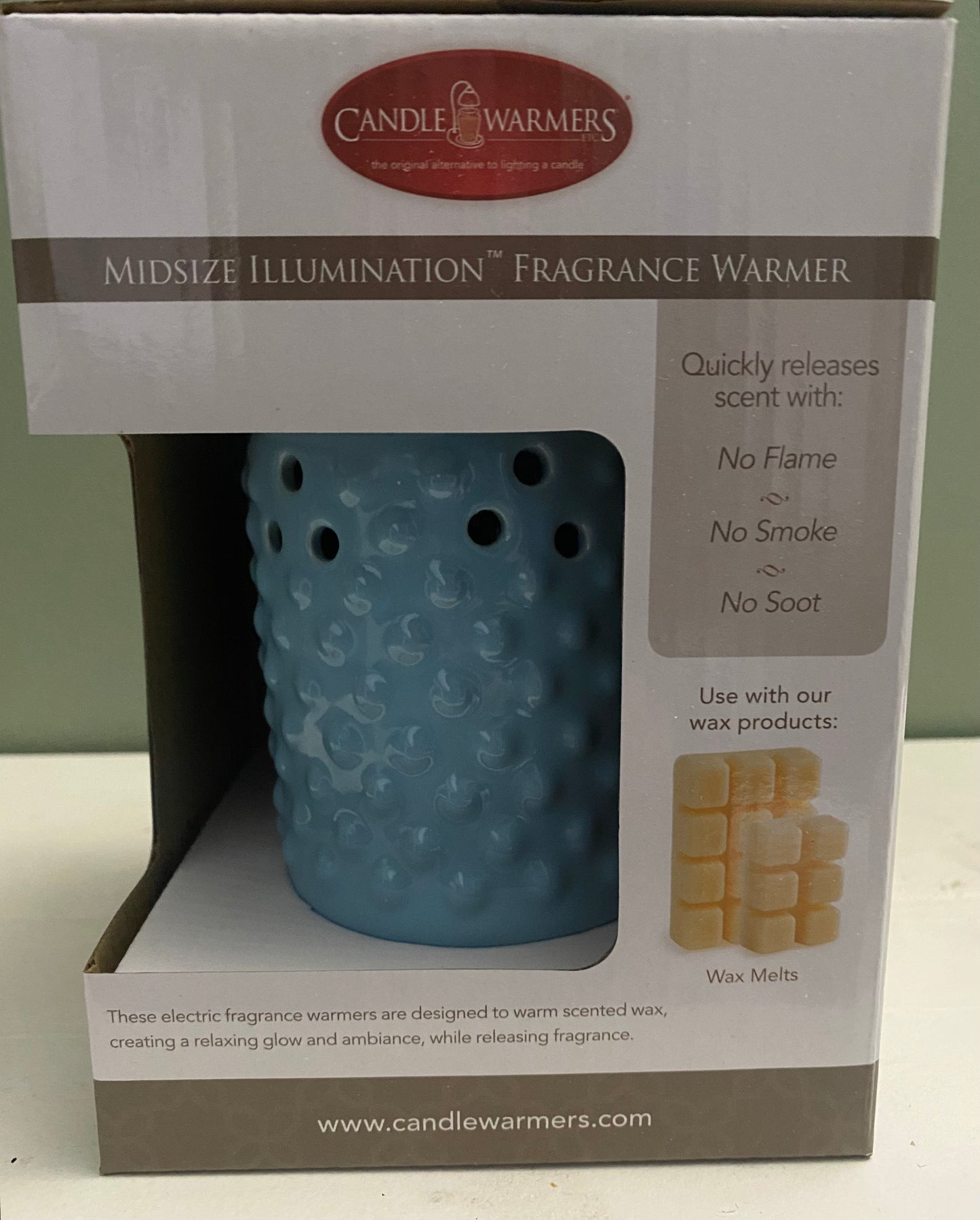 Blue Hobnail Midsize Ceramic Melt Warmer